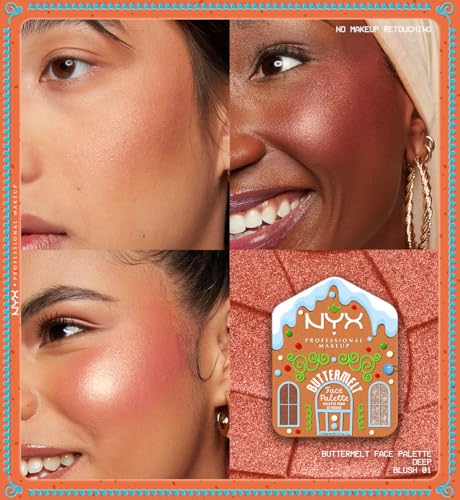 NYX Professional Makeup Buttermelt Face Palette Giftset - Blush & Highlighter Duo 10