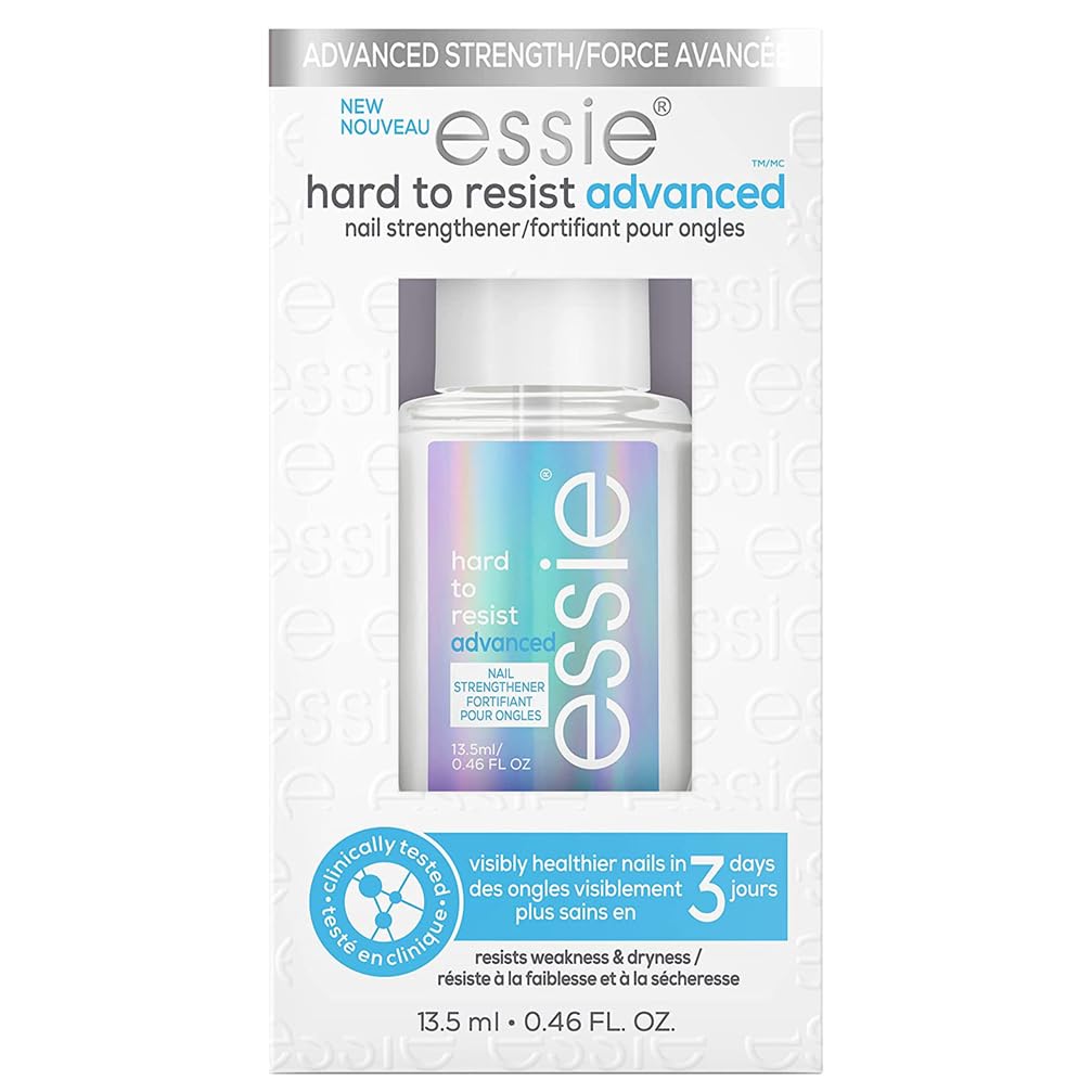essie Hard to Resist Advanced Nail Strengthener - Clear Tint for Weak, Damaged Nails