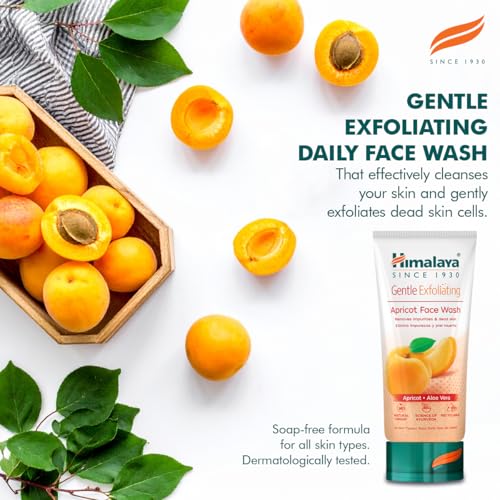 Himalaya Sanftes Peeling-Gesichtswaschgel für die tägliche Anwendung mit den pflanzlichen Wirkstoffen Aprikose, Neem und Zitrone, geeignet für alle Hauttypen – 150 ml 3