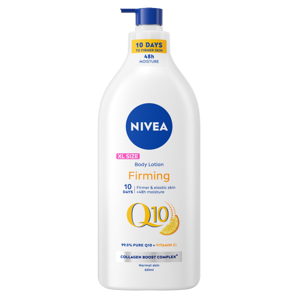 NIVEA Q10 Firming Body Lotion with Vitamin C for Dry Skin, 625ml