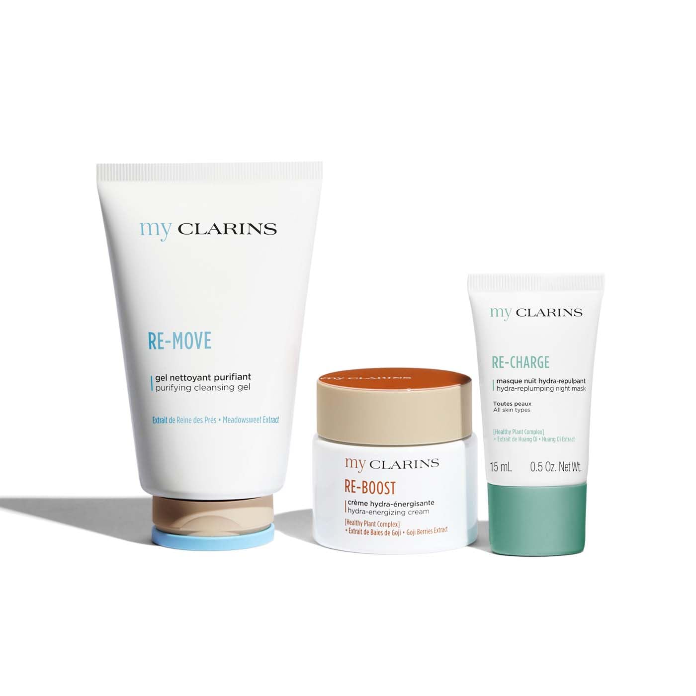 CLARINS My Clarins Essentials Kit: Hydrating, Energizing & Purifying Skincare Set