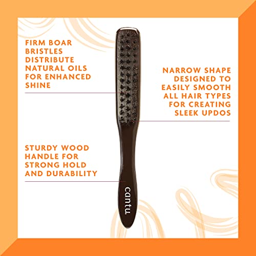 CANTU Updo Natural Bristle Brush for Thick, Curly, Coily Hair Smoothing 6