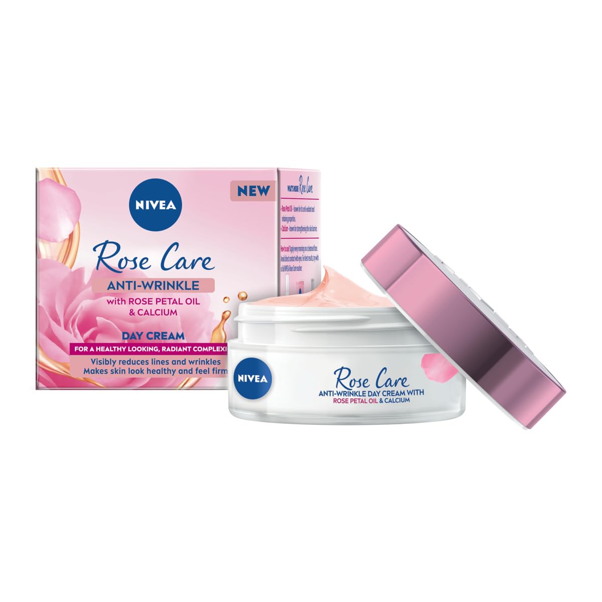 NIVEA Rose Care Anti-Wrinkle Day Cream with Rose Petal Oil (50ml)