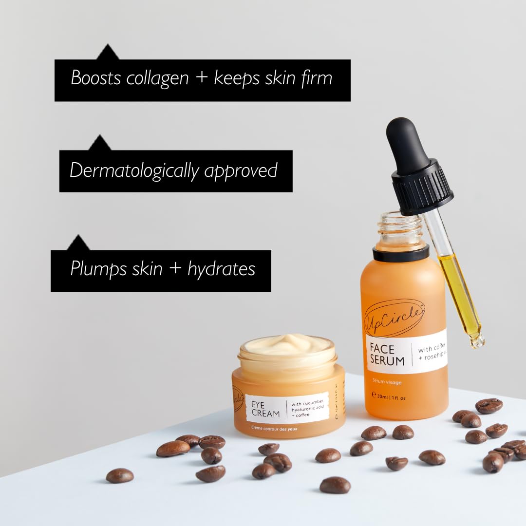 UpCircle Caffeinated Duo: Face Oil and Eye Cream Set with Vitamin C 3
