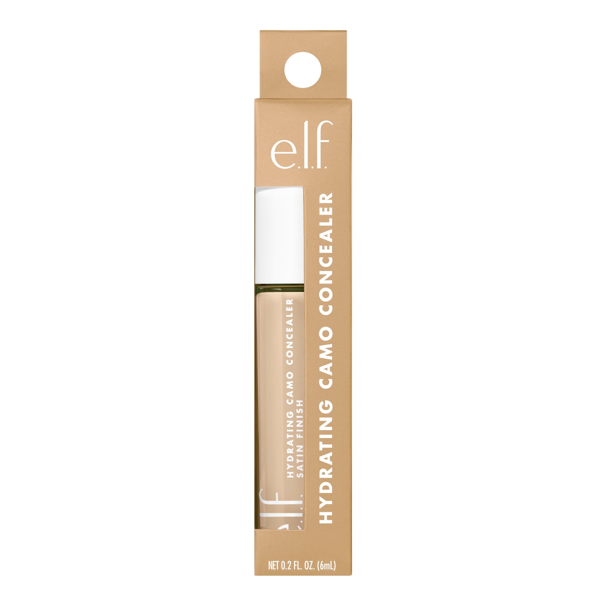 e.l.f. Hydrating Satin Camo Concealer - Medium Beige for High Coverage 6