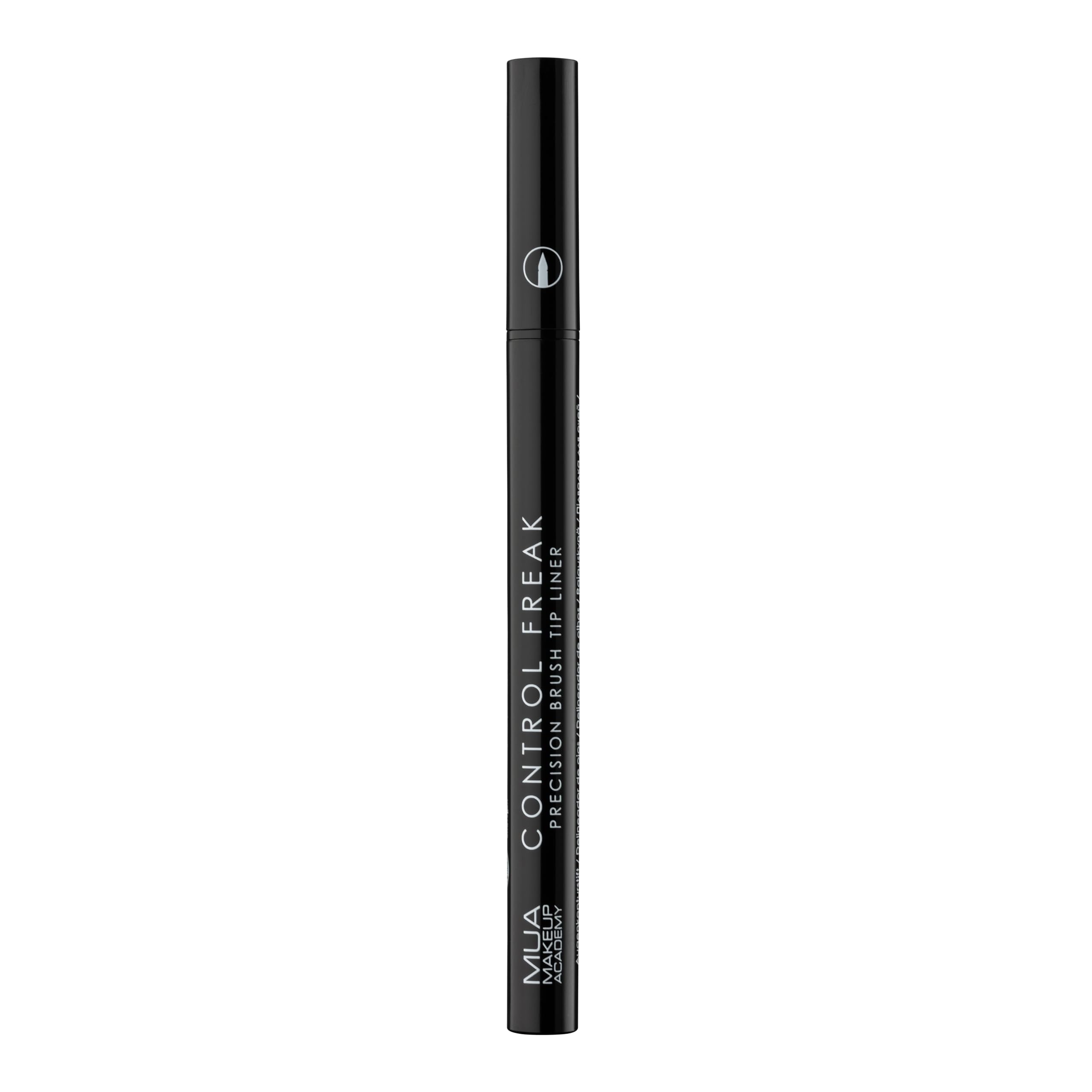 MUA Makeup Academy Control Freak Brush Tip Liquid Eyeliner Pen, Jet Black - Vegan & Cruelty Free
