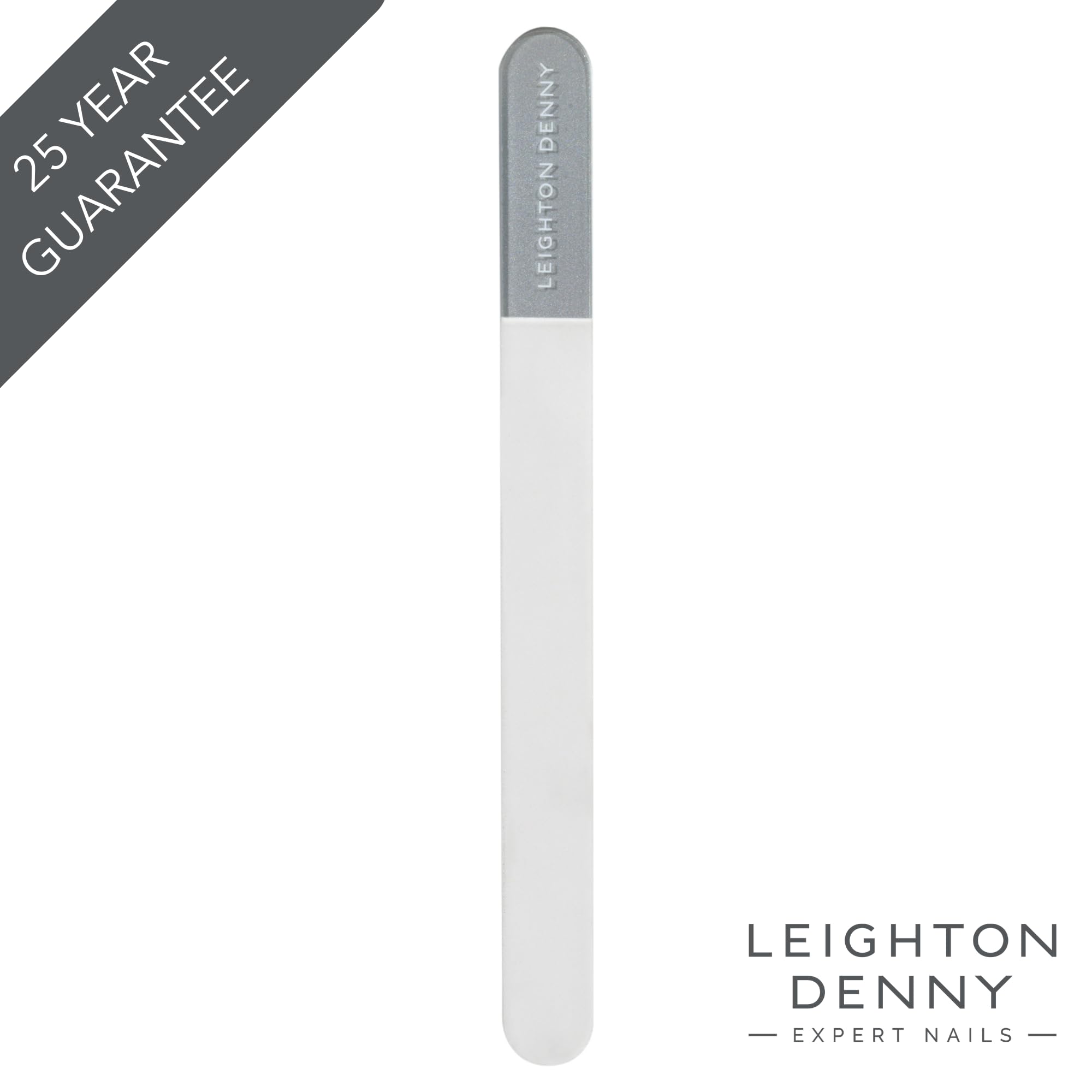 LEIGHTON DENNY Crystal Nail File with Aluminium Storage Case, Silver/Clear 6