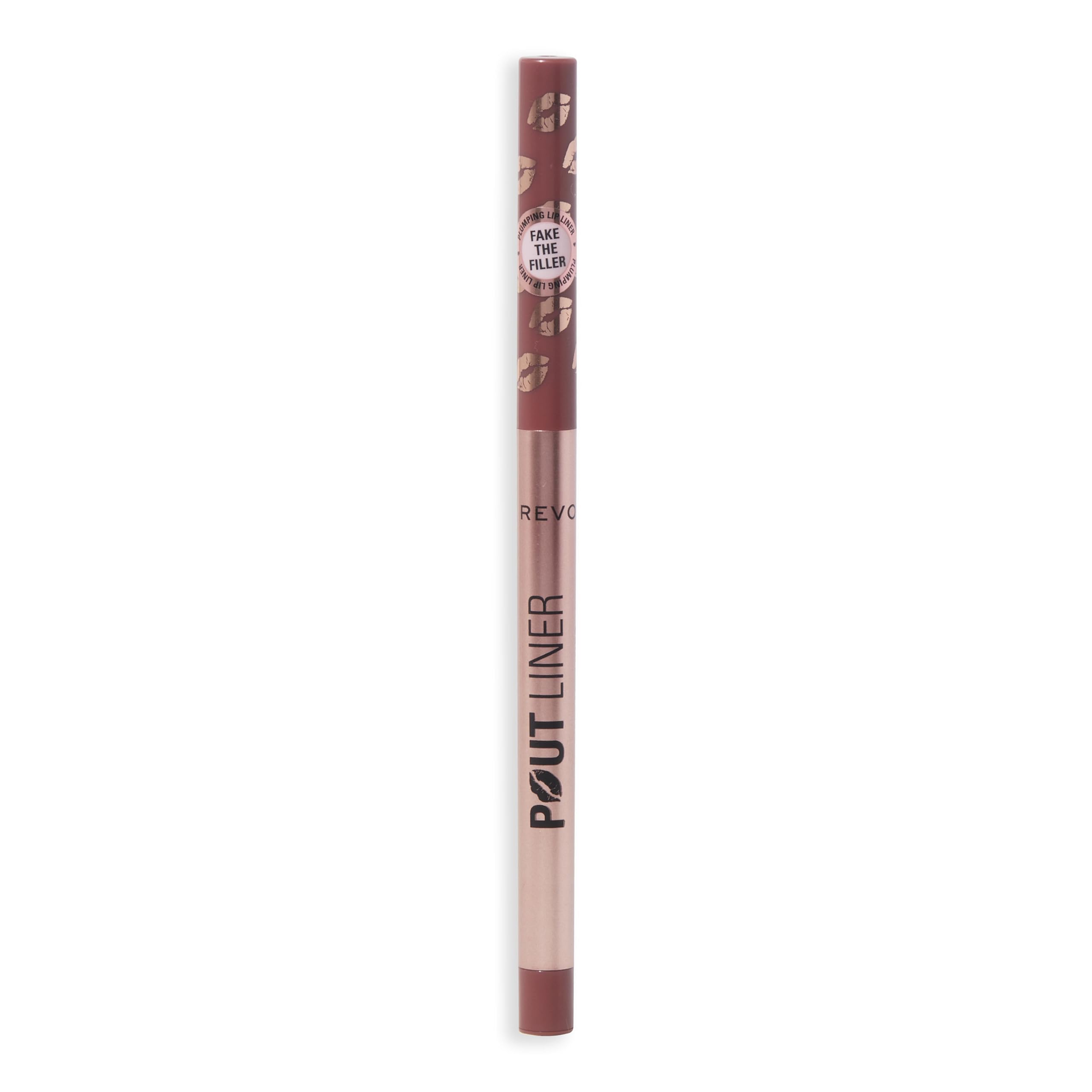 Revolution Beauty Pout Bomb Plumping Lip Liner in Cool Deep Nude with Hyaluronic Acid & Vitamin E 7