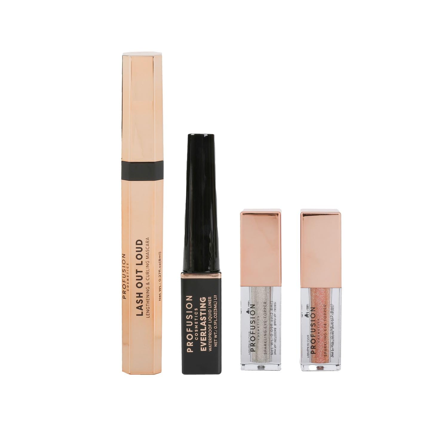 Profusion Cosmetics Festive Eye Kit with Liquid Eyeshadow, Eyeliner, and Mascara