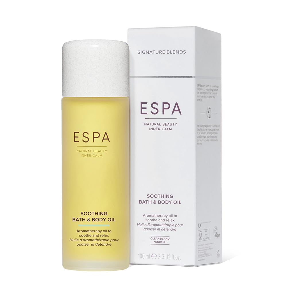 ESPA Soothing Bath and Body Oil 100ml with Myrrh, Rose Geranium & Frankincense 7