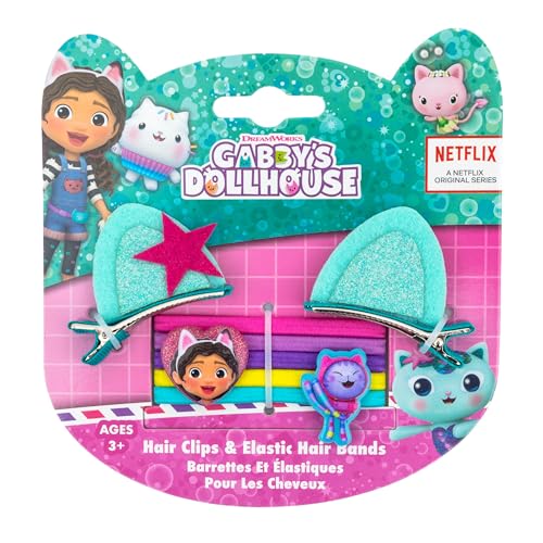 DREAMWORKS GABBY'S DOLLHOUSE Children's Hair Slide Ears & Elastic Hair Tie Set (Ages 3+)