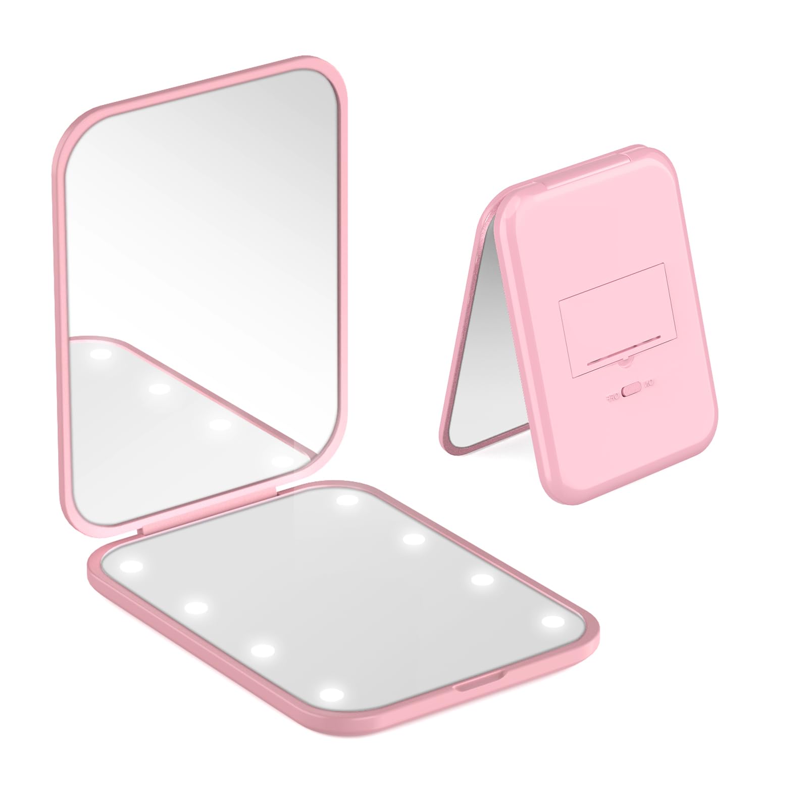 MOXYOY LED Compact Mirror with 1X/3X Magnification for Travel and Makeup