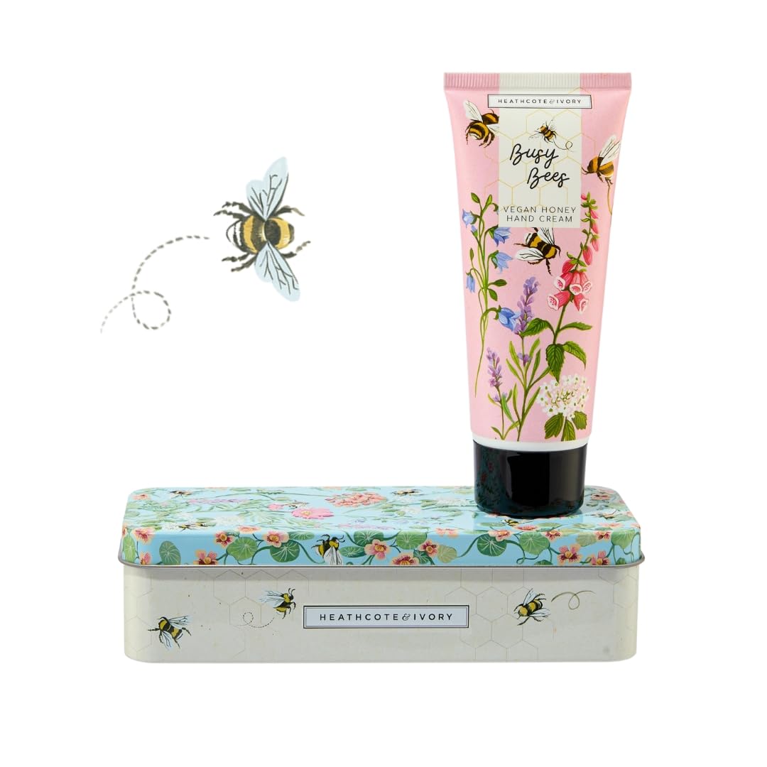 Heathcote & Ivory Orange Blossom & Honey Hand Cream 100ml in Reusable Embossed Tin