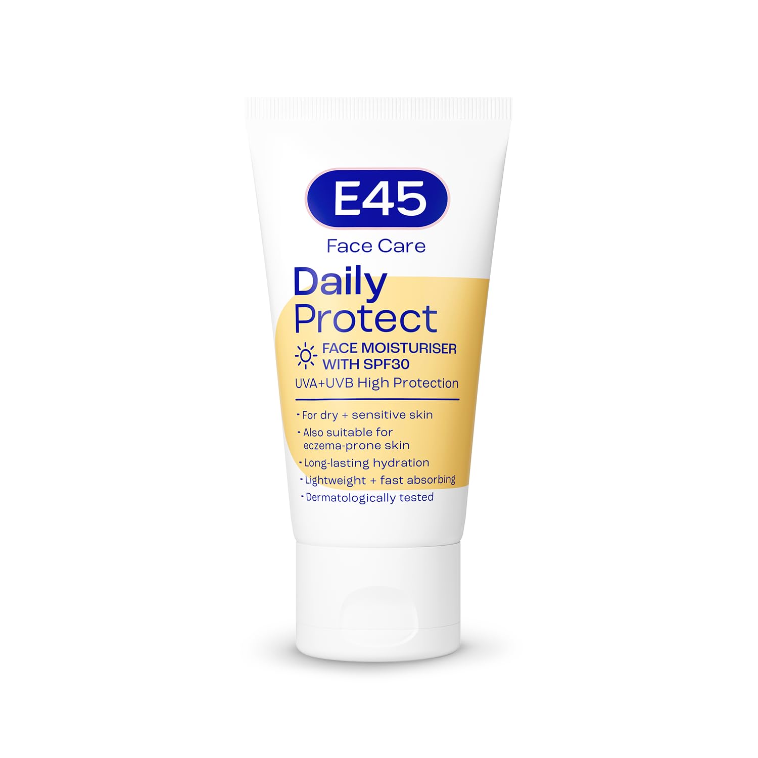 E45 SPF Face Moisturiser with SPF 30 Protection for Dry & Sensitive Skin