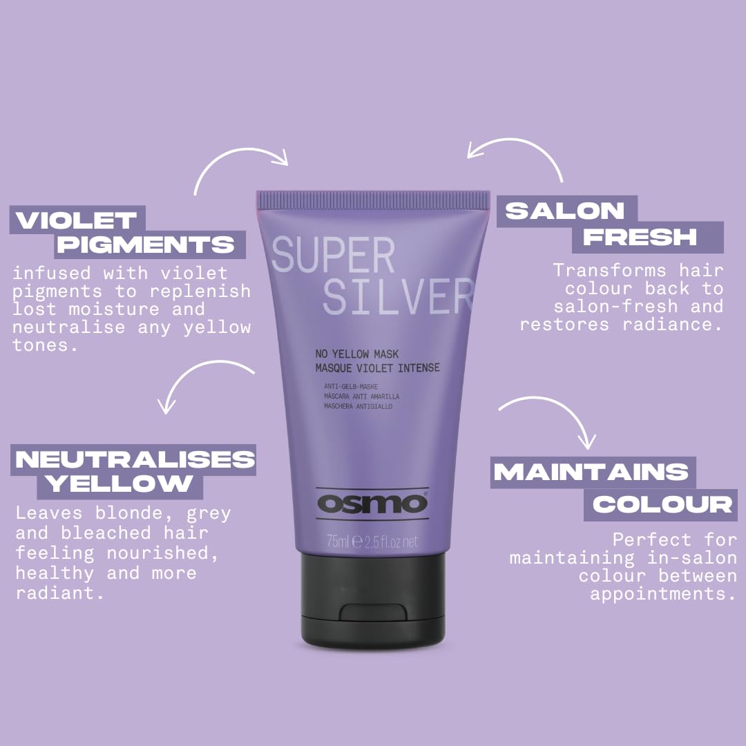 OSMO Super Silver Toning Mask 75ml | Violet Pigment for Ashy Results | Vegan