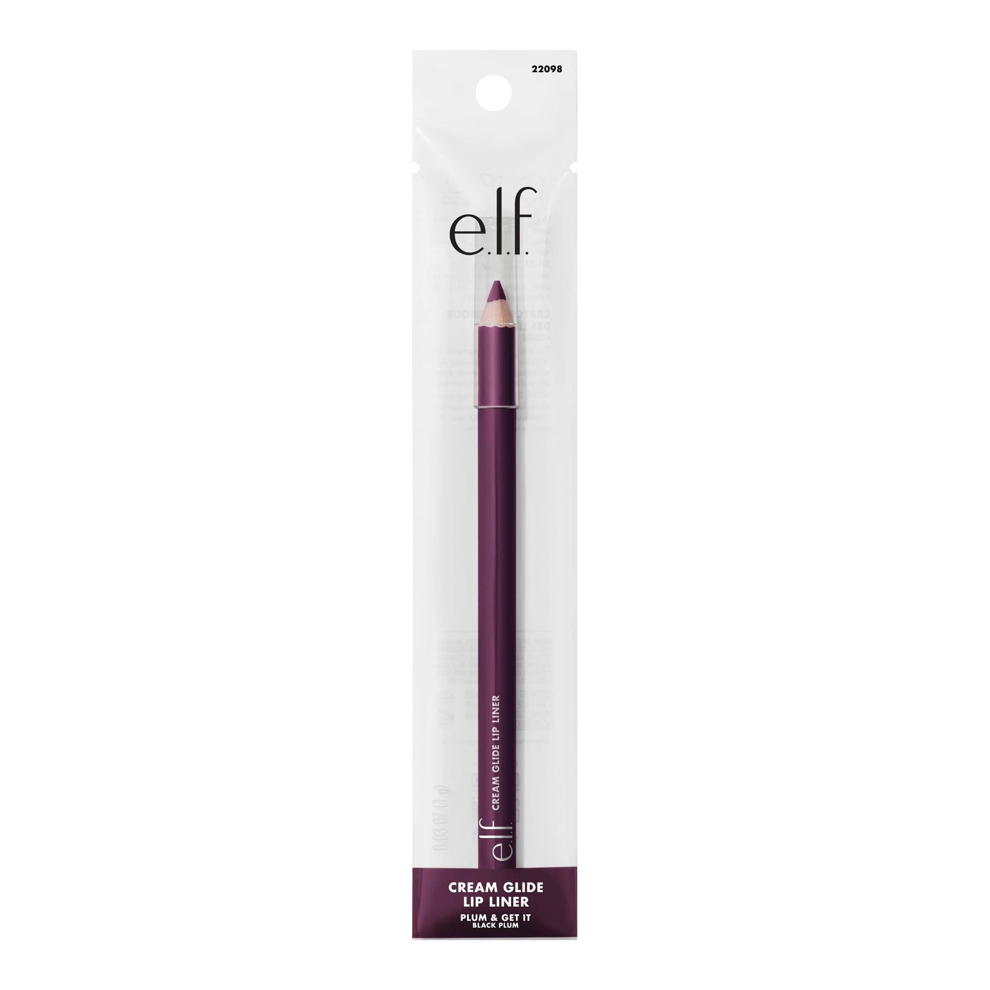 e.l.f. Cream Glide Lip Liner - Plum & Get It | High Pigment, Semi-Matte Finish 8