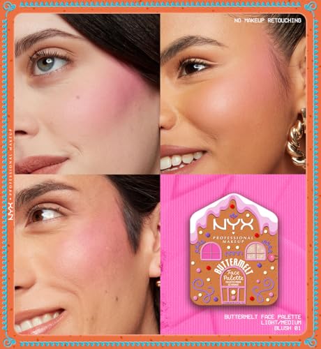 NYX Professional Makeup Buttermelt Face Palette Giftset - Blush & Highlighter Duo 11