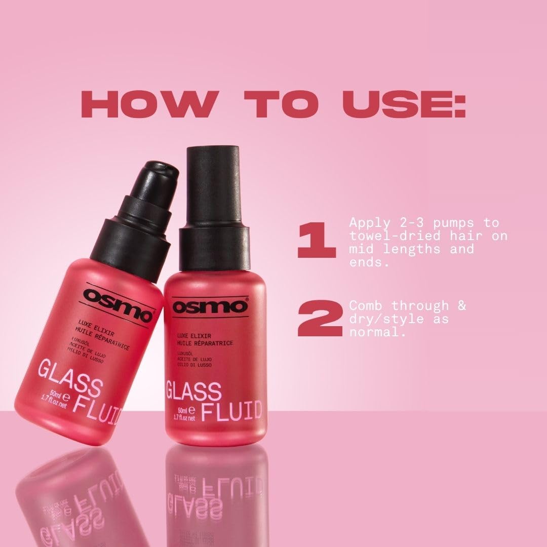 OSMO Glass Fluid Luxe Elixir | Vegan Hair Repair Complex with Coconut & Avocado Oil 3