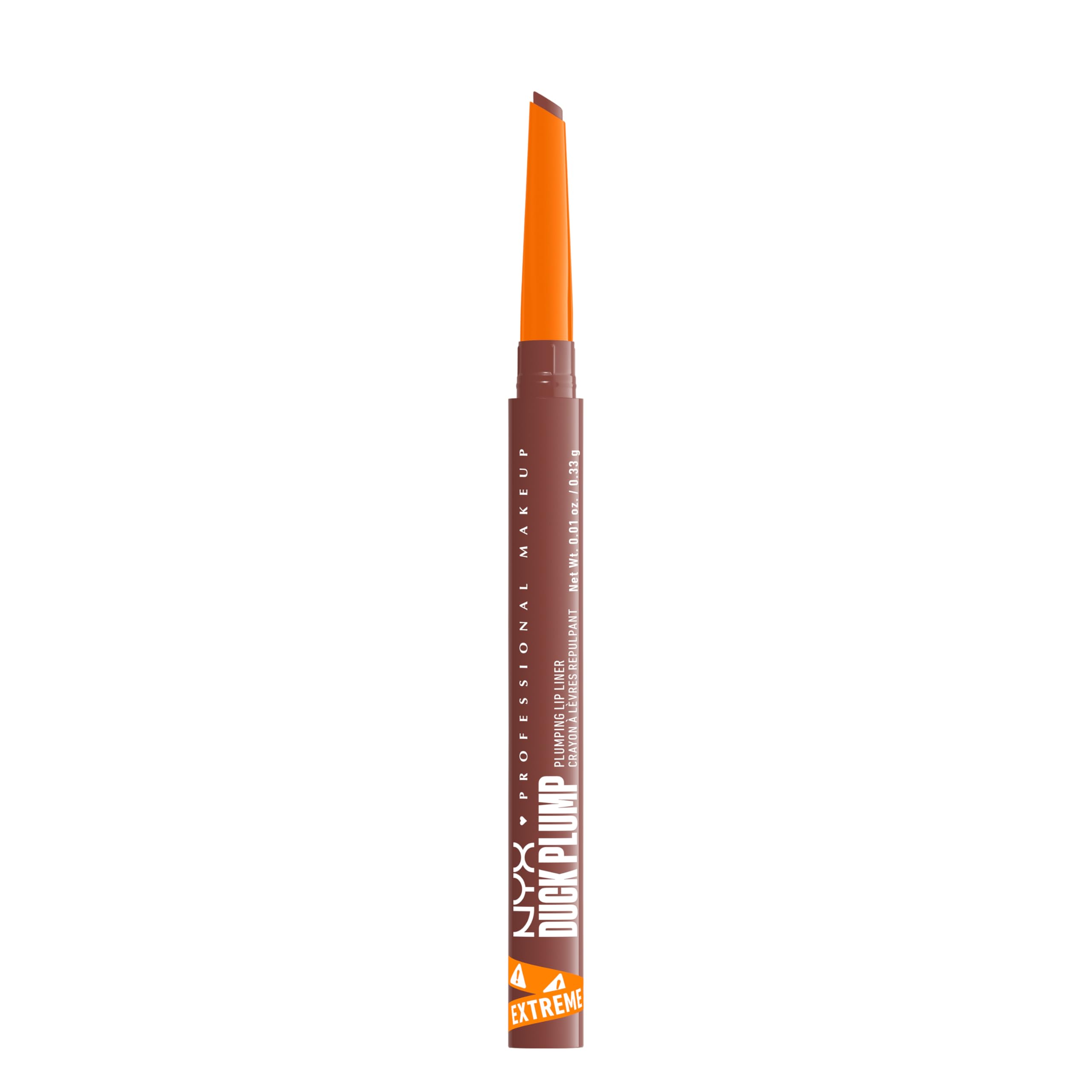 NYX Professional Makeup Plumping Lipliner, Lipliner, bis zu 10 Stunden Halt, mattes Finish, Duck Plump, Nude Flip 1