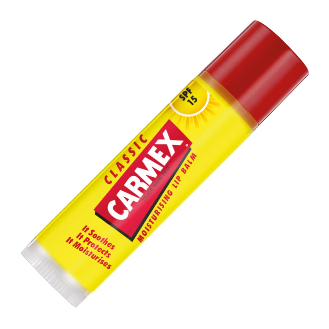 Carmex Classic Click Stick Lip Balm with SPF 15 for Moisturizing and Sun Protection (4.25 g)