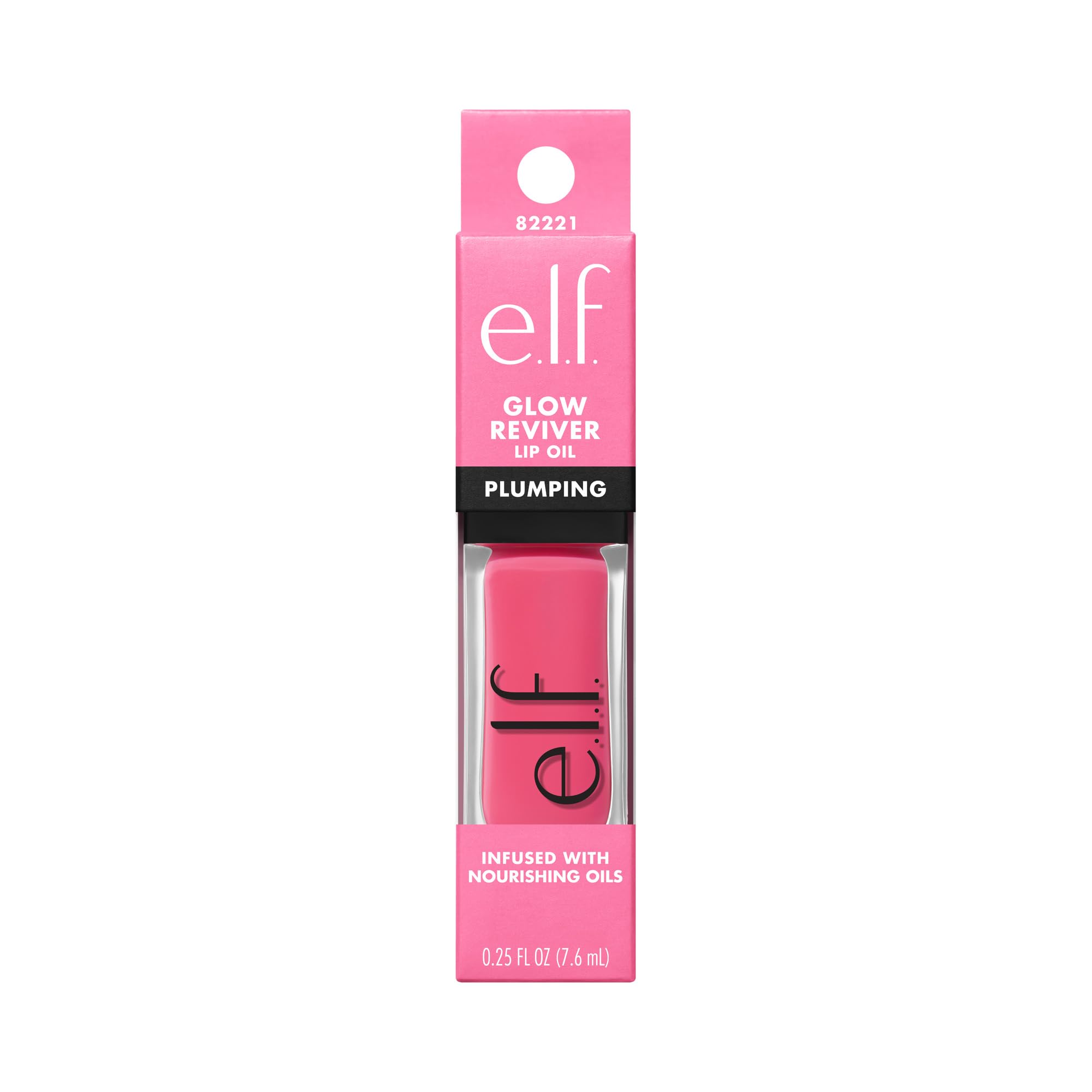 elf Glow Reviver Plumping Lip Oil, getönter Lippenaufpolsterer für ein hochglänzendes, volles Finish, angereichert mit Jojobaöl, vegan und tierversuchsfrei, Burst Bubble 9