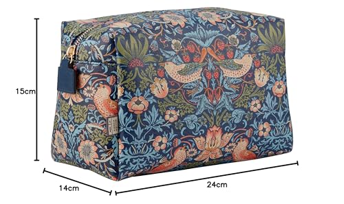 WILLIAM MORRIS AT HOME Large Strawberry Thief Print Wash Bag - Vegan Leather 6