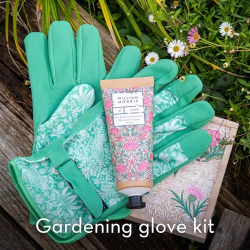 William Morris At Home Strawberry Thief Gardening Gloves & Hand Recovery Cream Set 3