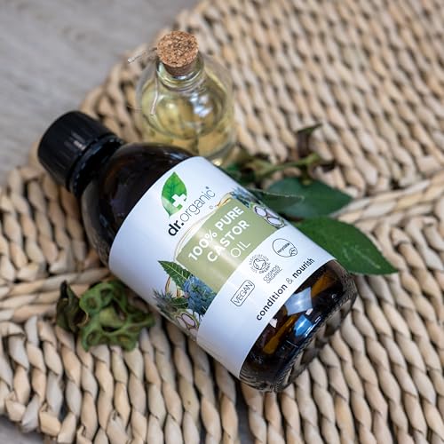 Dr Organic 100% Pure Cold Pressed Castor Oil for Nourishing Skin & Hair