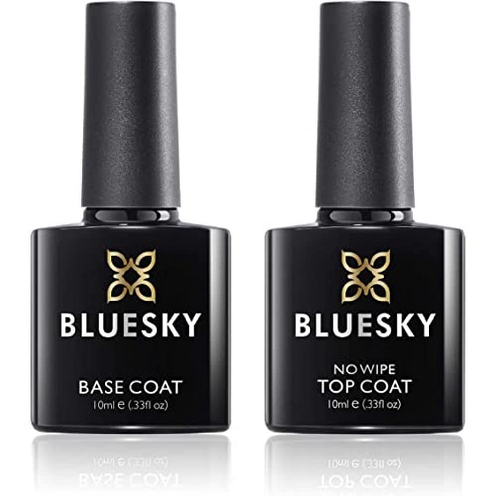 Bluesky Gel Nail Polish Set 9th Anniversary Edition with Base Coat and No Wipe Top Coat