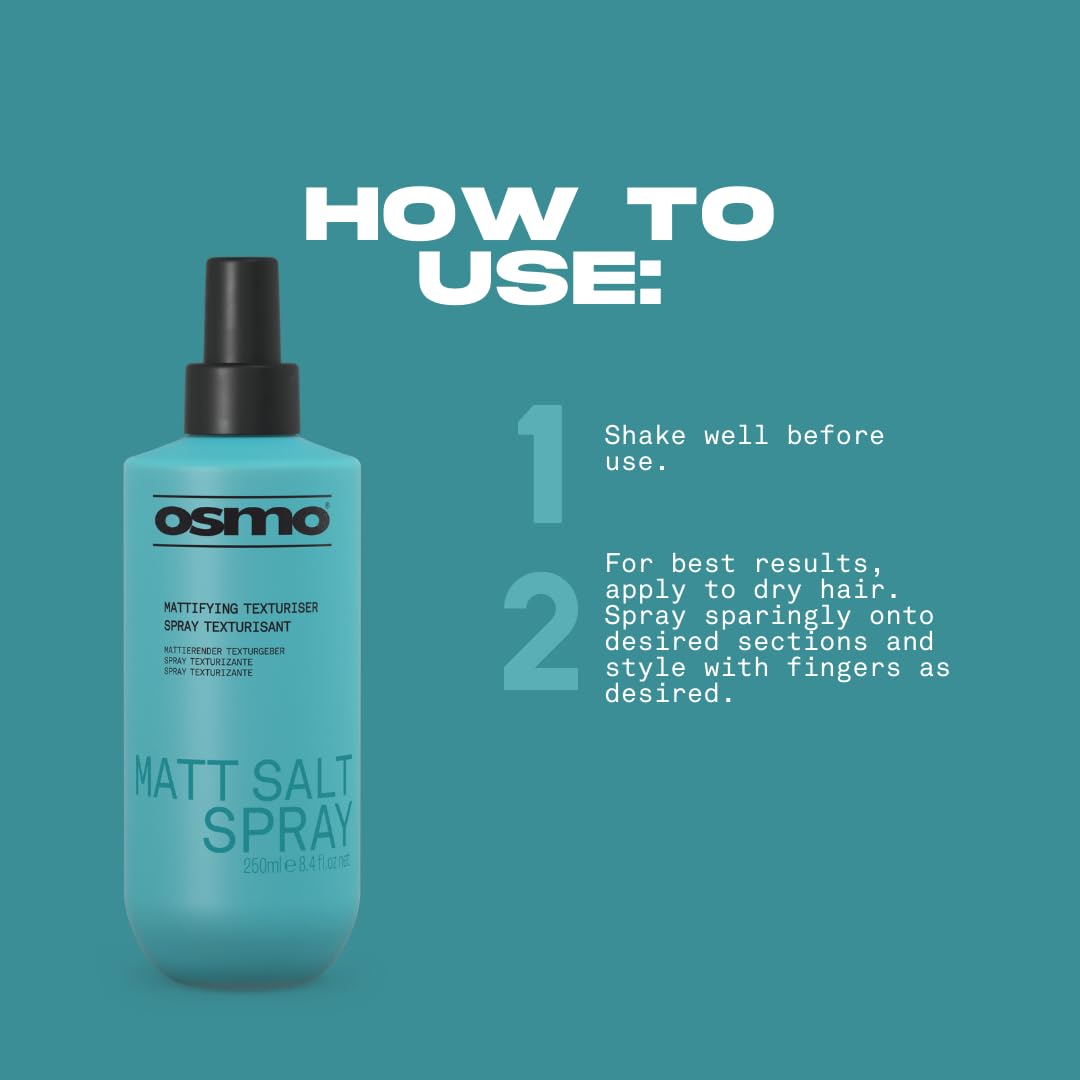 Osmo Matt Salt Spray for Volume, Texture, and Flexible Movement 4