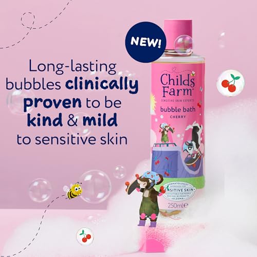 Childs Farm Kids Cherry Bubble Bath | Sulfate-Free & Kind to Sensitive Skin