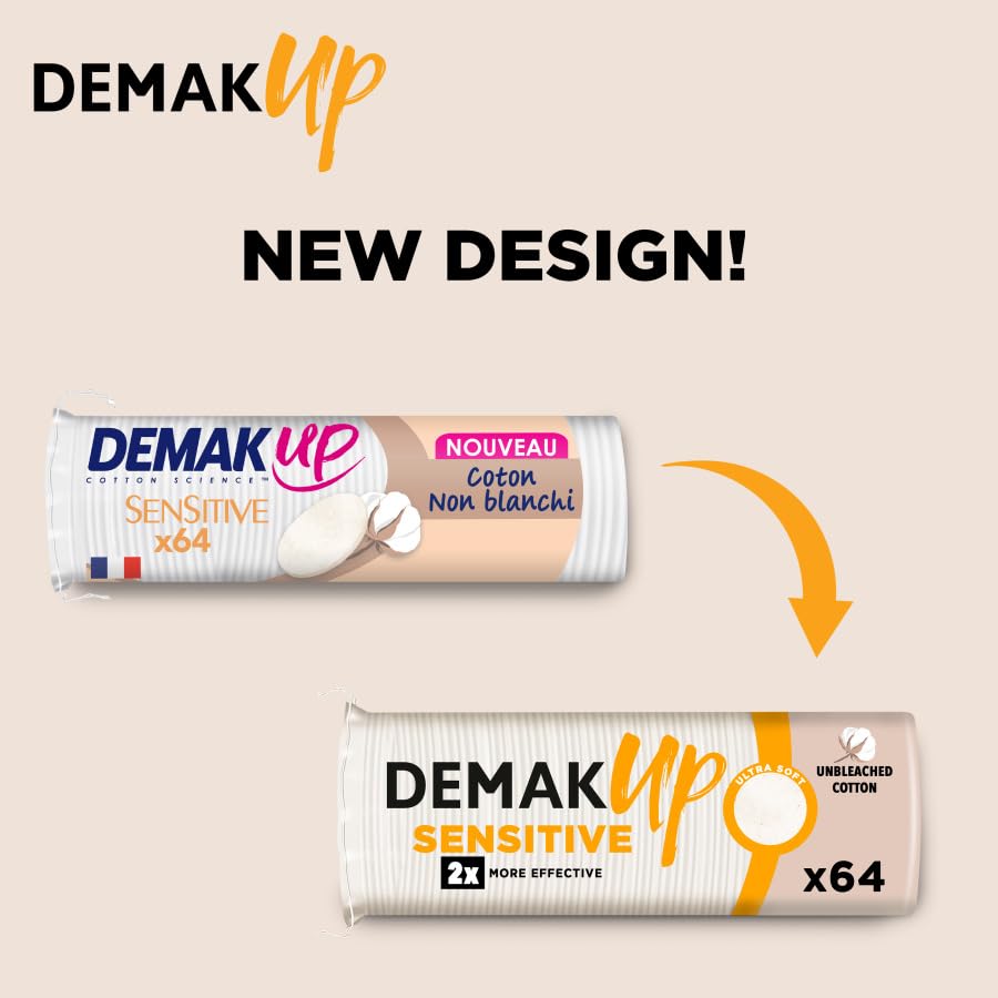 Demak'Up Sensitive Round Cotton Pads for Make-up Remover - Face and Eyes - 320 Count 7