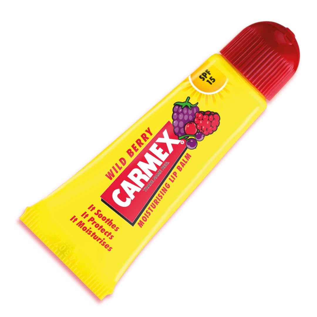 CARMEX Wild Berry SPF15 Lip Balm Tube - Hydrating, Tingle-Free Sun Protection