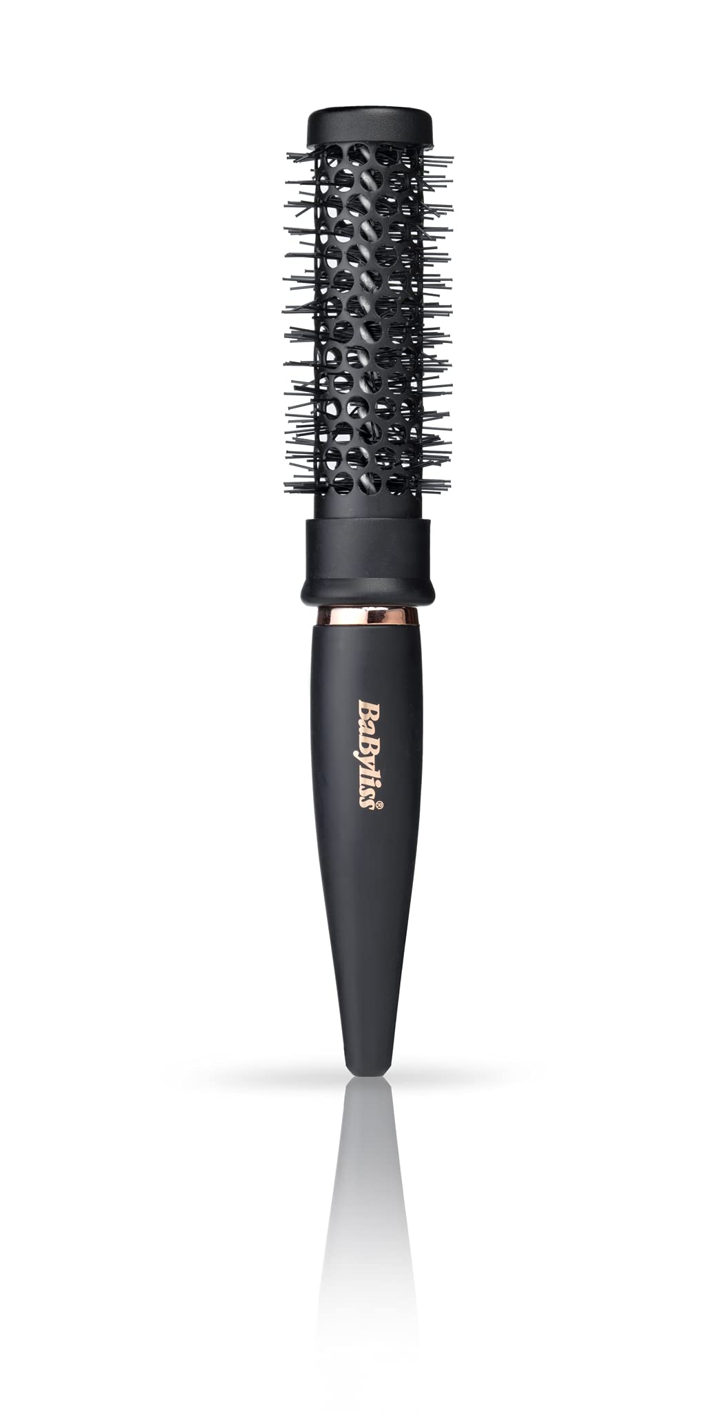BaByliss Mini Thermal Round Hair Brush for Volume and Smooth Finish, Black