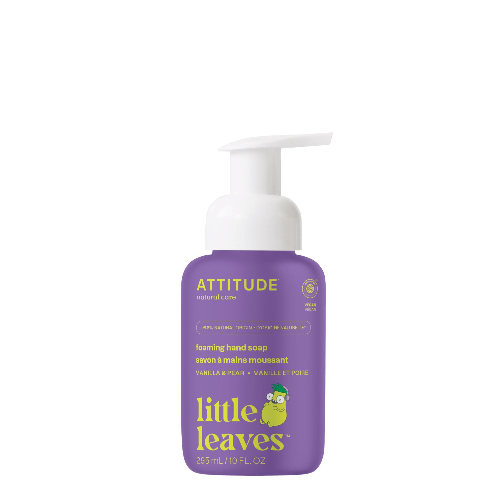 ATTITUDE Kids Foaming Hand Soap, EWG Verified, Pear & Vanilla Scent, 295 mL 1