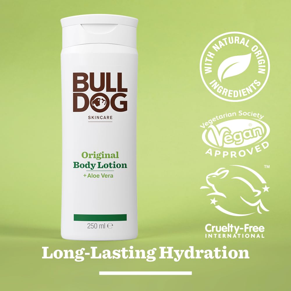 Bulldog Skincare Original Body Lotion for Men 24-Hour Moisturization 250 ml