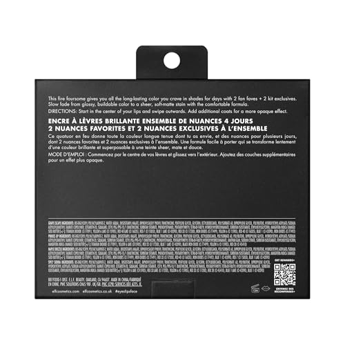 e.l.f. Glossy Lip Stain Shades 4 Days Kit with 2 Exclusive Shades