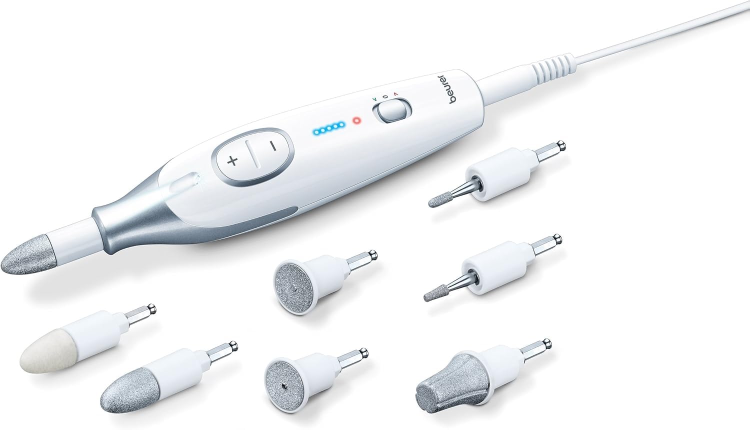 Beurer MP42UK Pediküre- und Maniküre-Set, professionelles Nagelpflege-Set mit 7 Aufsätzen 7