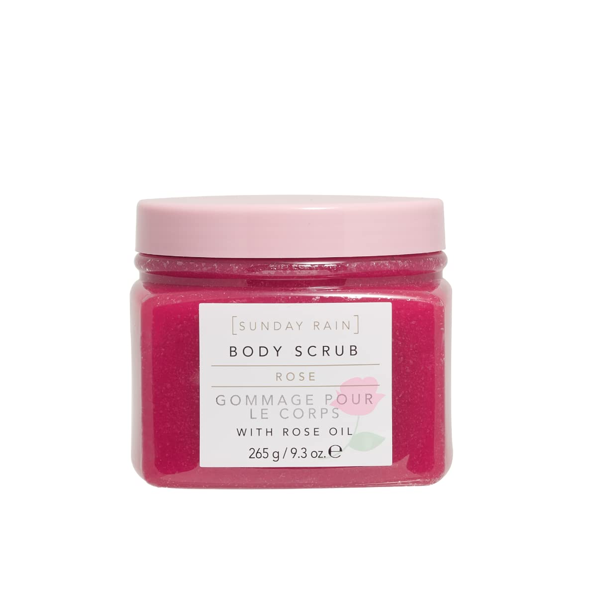 Sunday Rain Körperpeeling für trockene Haut, angereichert mit pflegendem Rosenöl, frischer Rosenblütenduft, vegan und tierversuchsfrei, 265 g 1