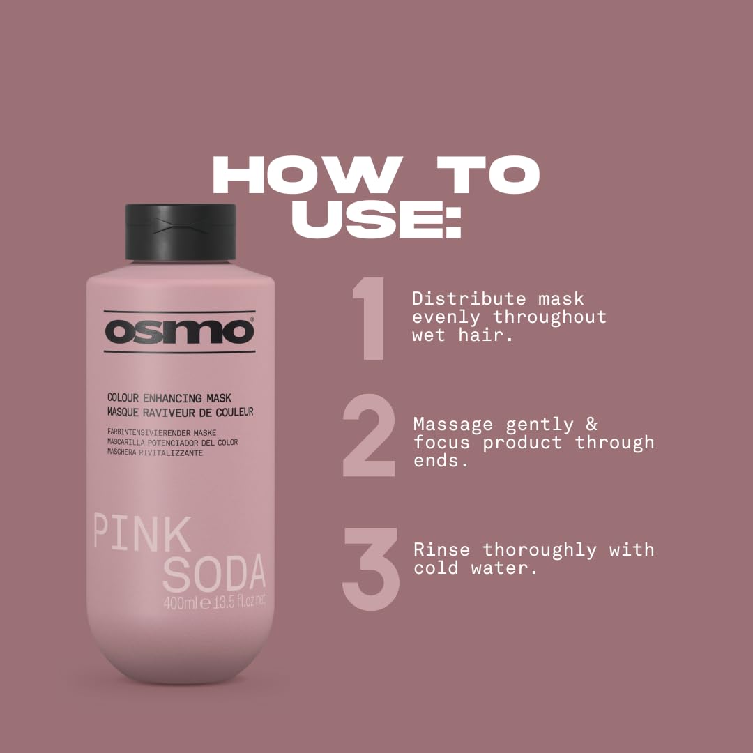 Osmo Pink Soda Colour Enhancing Mask for Pink Tones | Vegan & Salon Quality | 400ml 5