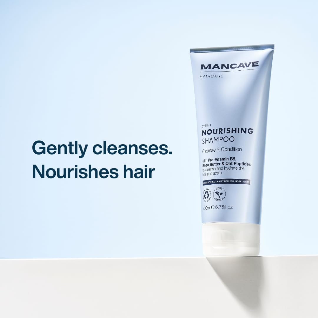 ManCave Nourishing 2-in-1 Shampoo 200ml with Argan Oil & Oat Peptides for Men 3