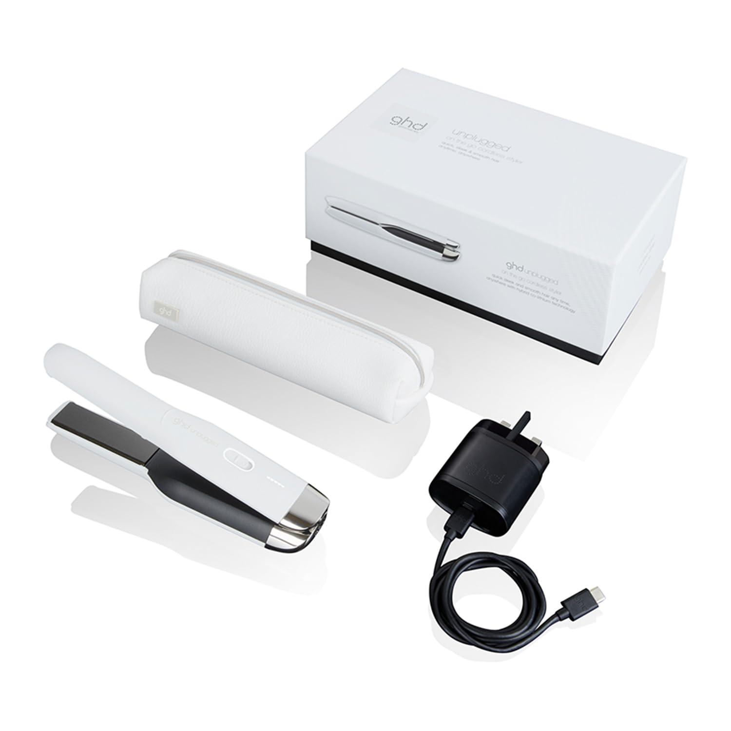 ghd Unplugged Cordless Hair Straightener, White, On the Go Styling, 65% More Shine 4
