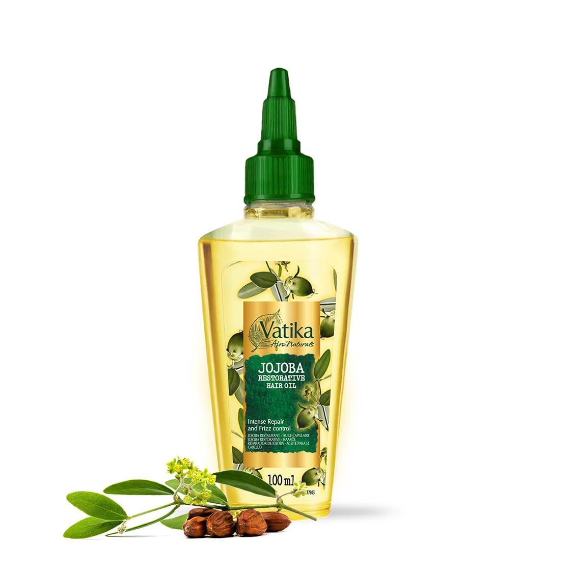 Vatika Afro Naturals Jojoba Restorative Hair Oil - 100ml for Intense Repair & Frizz Control