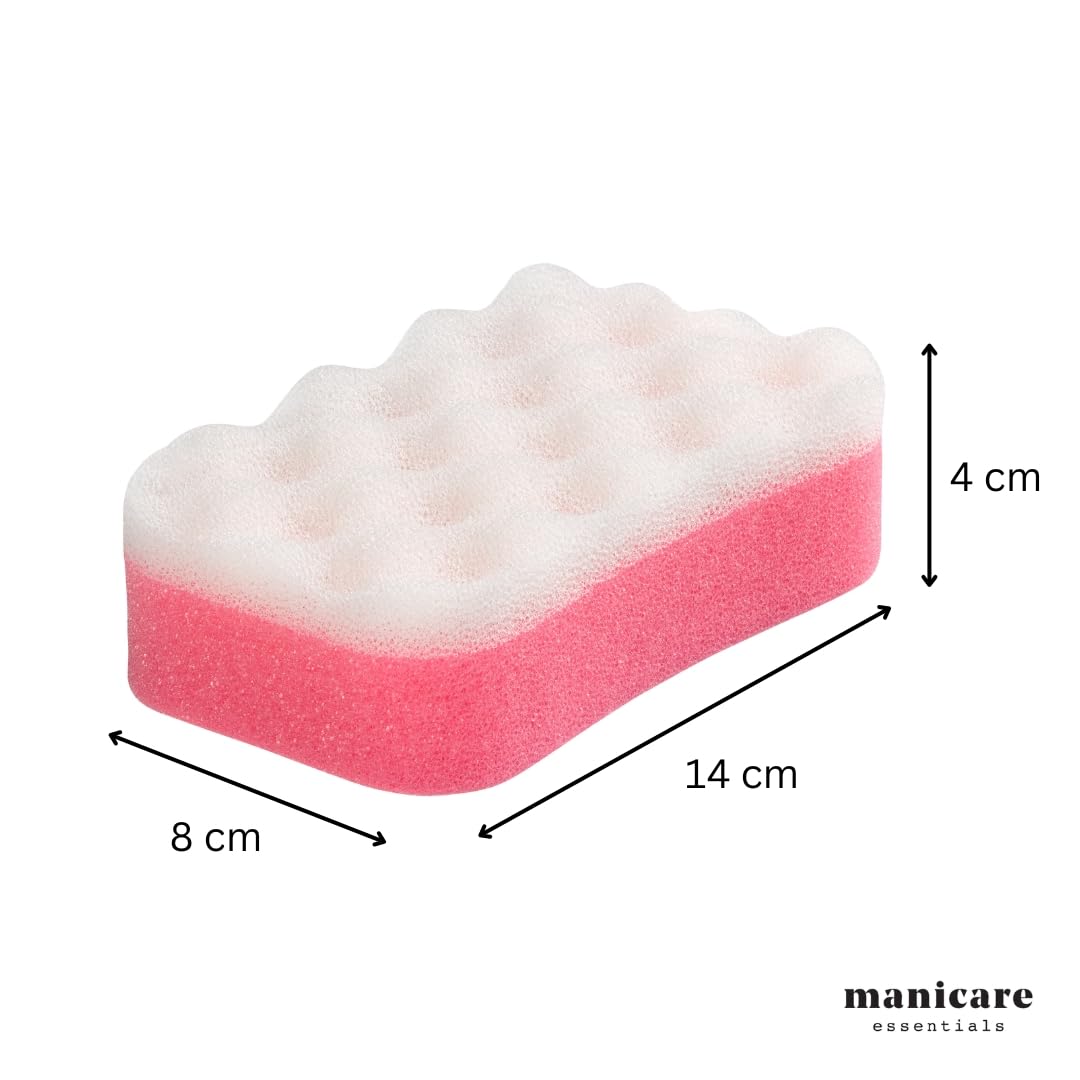 Manicare Luxury Double Sided Massage Sponge for Bath and Shower