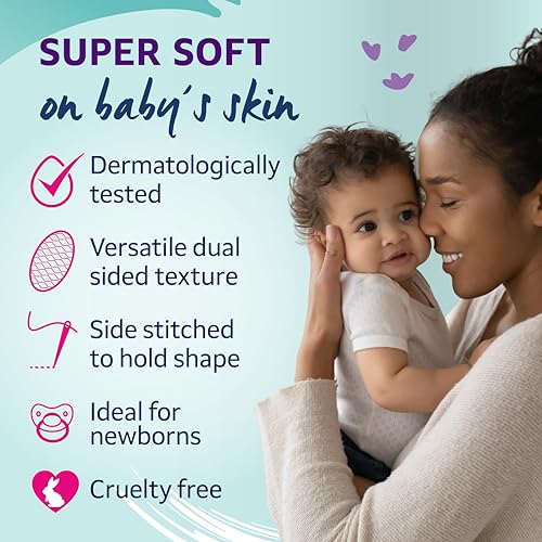 Lil-Lets Baby Cotton Wool Oval Pads - 100% Pure Organic Cotton, Gentle on Delicate Skin, Pack of 50 3