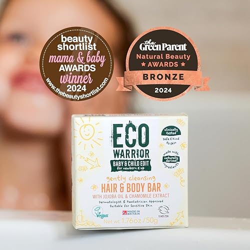 Eco Warrior Baby & Child Hair & Body Bar 50g | Vegan, Cruelty-Free 2-in-1 Wash