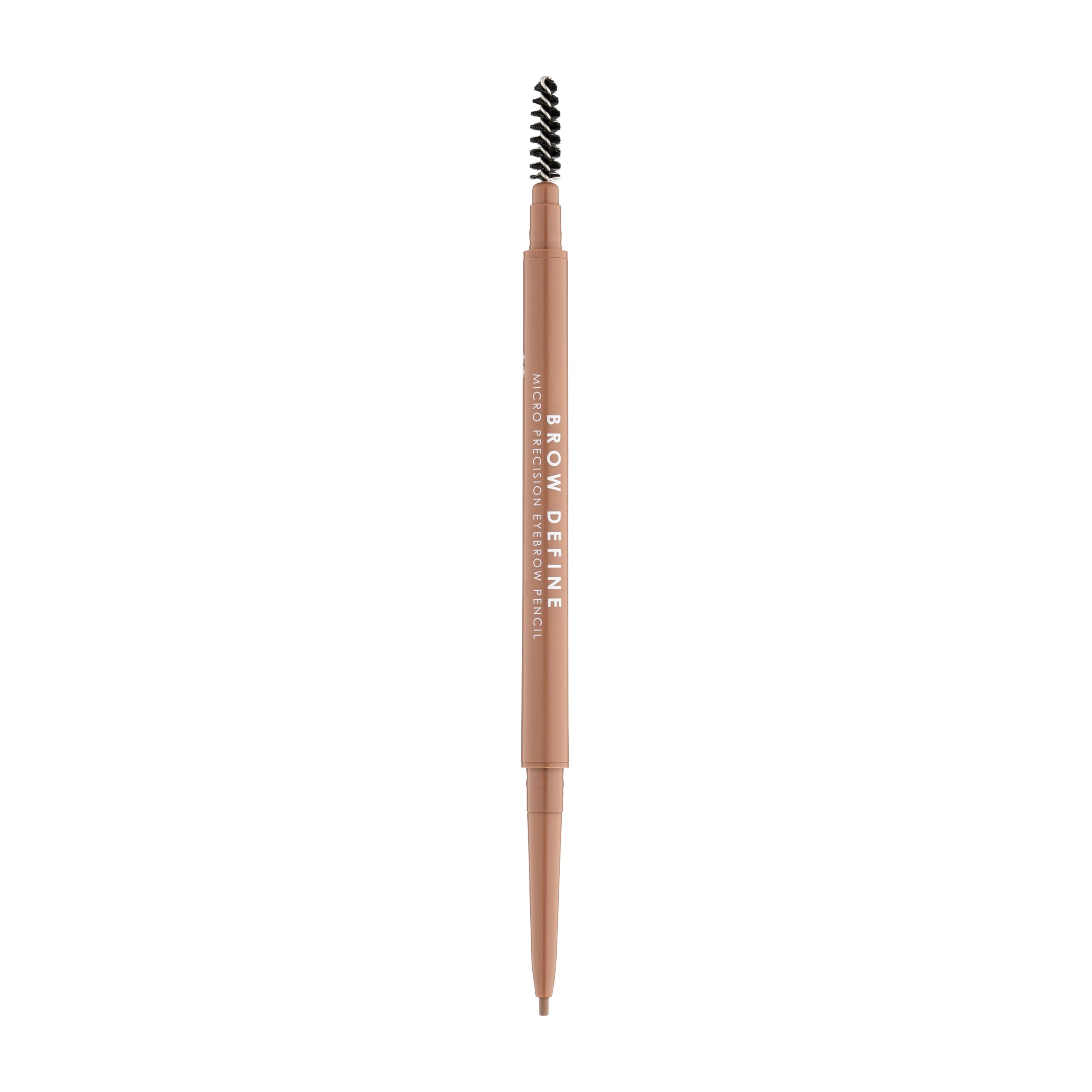 MUA Makeup Academy Brow Define Micro Eyebrow Pencil with Spoolie Brush, Light Brown, 0.05 g - Vegan & Cruelty Free