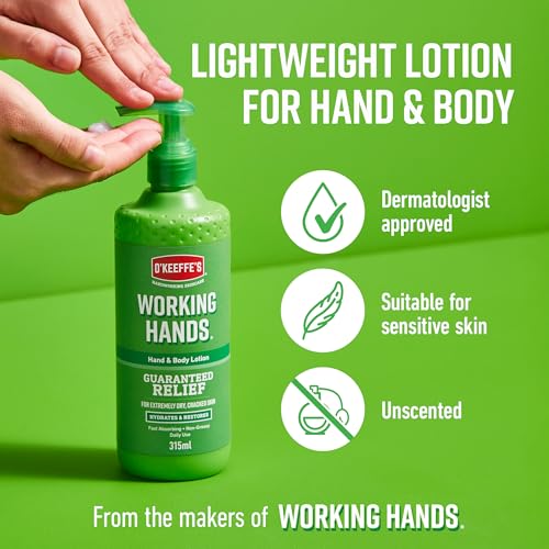O'Keeffe's Working Hands Hand & Body Lotion, 315ml - For Dry, Sensitive Skin