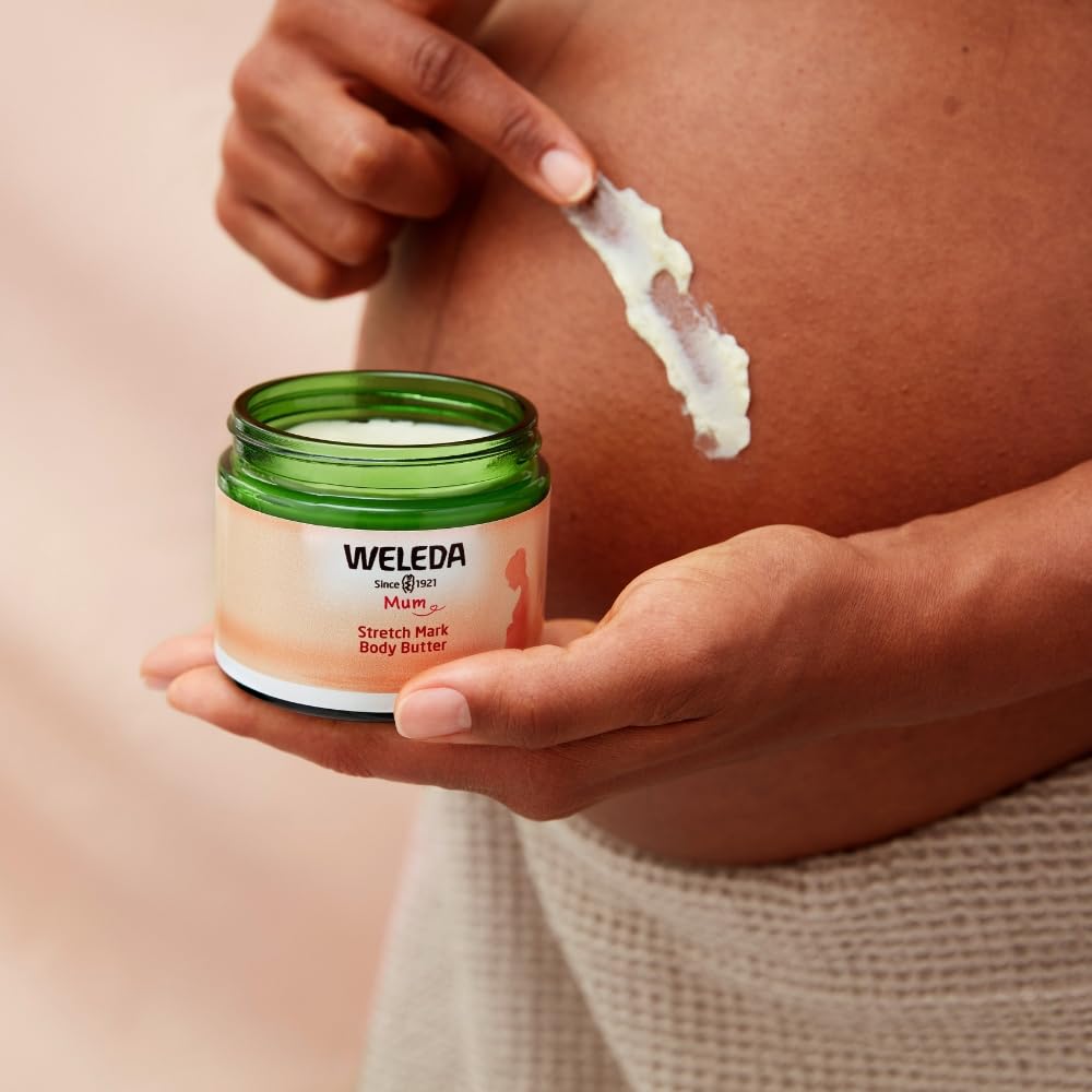 Weleda Bio-Schwangerschafts-Körperbutter für Mütter – Reichhaltige Naturkosmetik für die Körpermassage 3