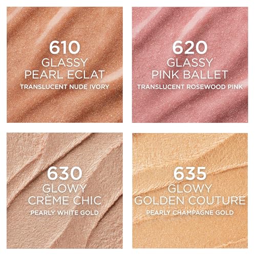 L'Oréal Paris Lumi Le Glass Stick, Highlighter-Stick für vielfältige Anwendungen, strahlendes Satin-Finish, nicht klebrig, glitzerfrei, für alle Hauttöne, Farbton: 610 Pearl Eclat 11